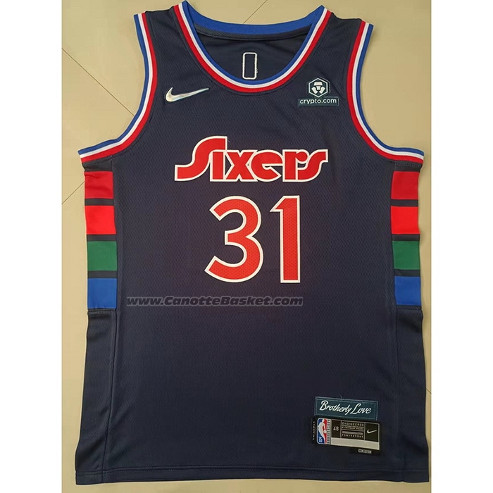 Maglia Philadelphia 76ers Ben Paul Millsap NO 31 Citta 2021-22 Blu